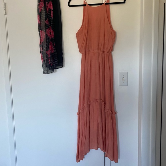 LONG PEACH DRESS - Picture 2 of 3